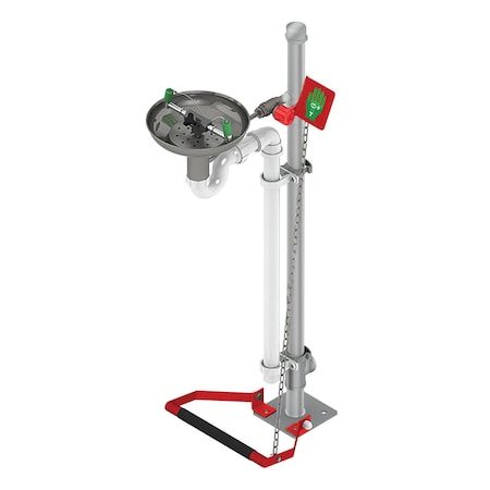 Hughes Safety Showers Pedestal Mounted Eyewash Station Stainless Steel 85GP